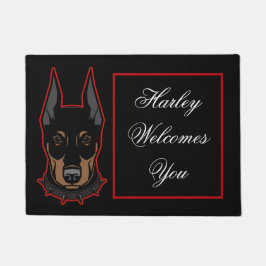 Tapete Doberman Pinscher Boas-Vindas