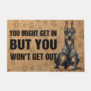 Tapete Doberman Pinscher Doormat, Cão Legal