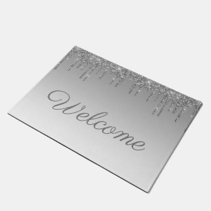 Tapete dobra de glitter prateado