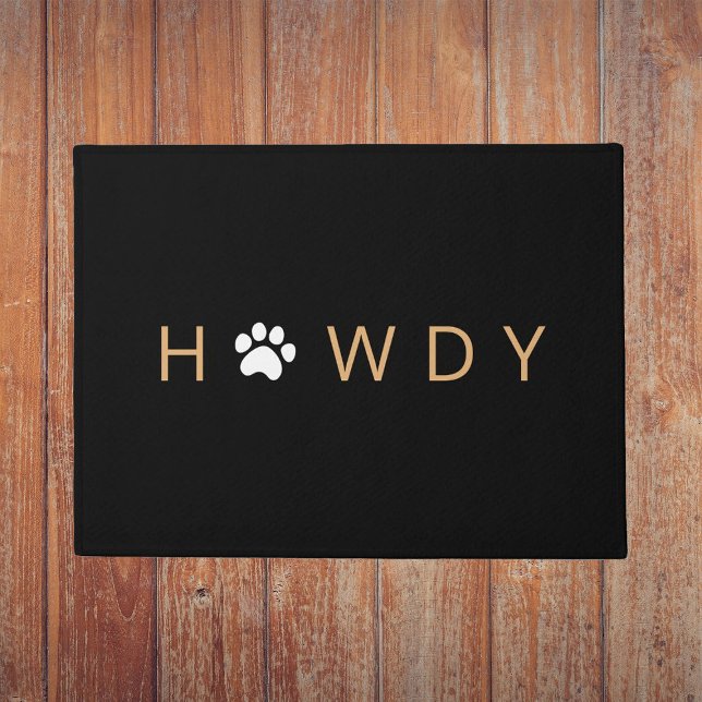 Tapete Dog Lover Welcome Howdy Doormat (Criador carregado)