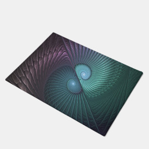 Tapete Dois Espirais Coloridos Arte Fractal Moderna Abstr