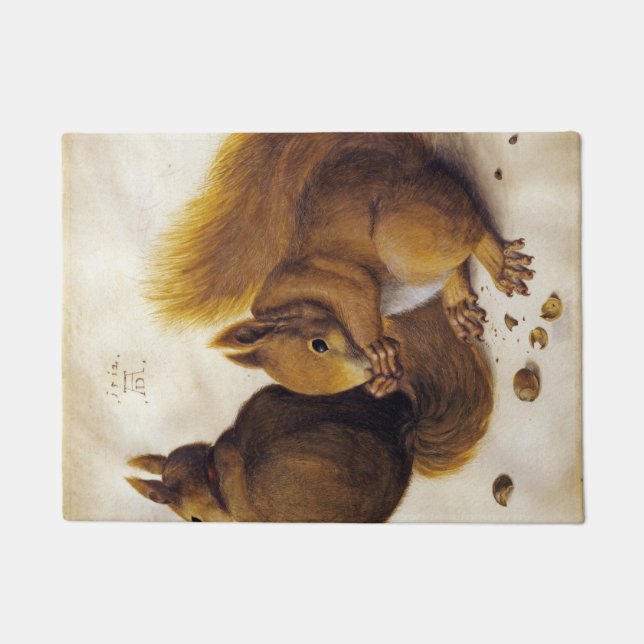 Tapete Dois esquilos vermelhos (por Albrecht Dürer) (Frente)