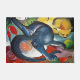 Tapete Dois Gatos, Azul e Amarelo, Franz Marc