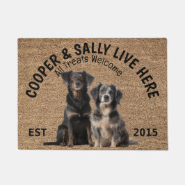 Tapete Dois Pastores Australianos Personalizados de Sobre