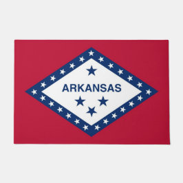 Tapete Door Mat com Bandeira do Estado do Arkansas, EUA