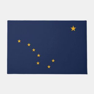 Tapete Door Mat com Flag do Alaska, EUA