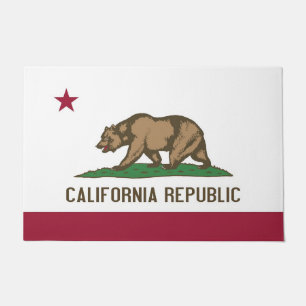 Tapete Door Mat com Flag of California State, EUA