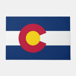 Tapete Door Mat com Flag of Colorado State, EUA