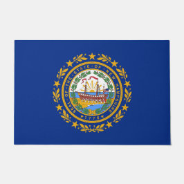Tapete Door Mat com Flag of New Hampshire State, EUA