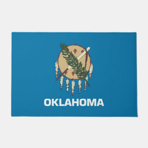 Tapete Door Mat com Flag of Oklahoma State, EUA