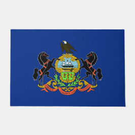 Tapete Door Mat com Flag of Pennsylvania State, EUA