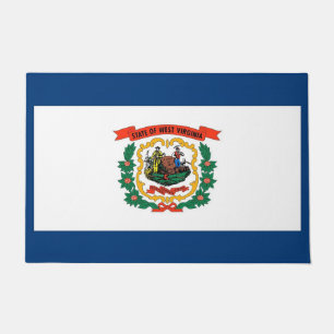 Tapete Door Mat com Flag of West Virginia, EUA