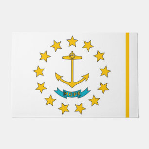 Tapete Door Mat com pavilhão do Estado de Rhode Island,