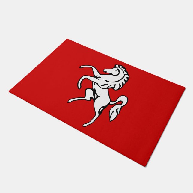 Tapete Door Mat with Flag of Kent County, England (Inclinado)