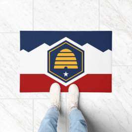 Tapete Door Mat with new Flag of Utah State, USA