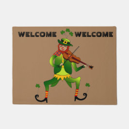 Tapete Doormat afortunado da boa vinda do Leprechaun