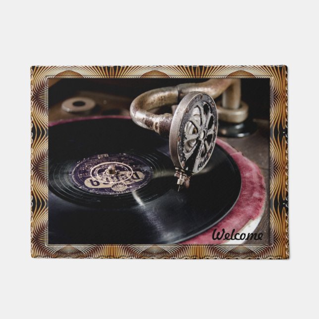 Tapete Doormat antiquado das plataformas giratórias (Frente)