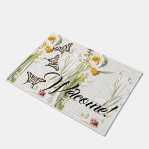 Tapete Doormat bem-vindo das flores do Daffodil da