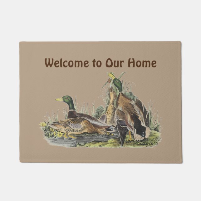 Tapete Doormat bem-vindo dos patos selvagens do (Frente)