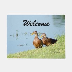Tapete Doormat bonito bem-vindo dos patos