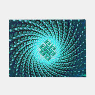 Tapete Doormat celta do Fractal do diamante