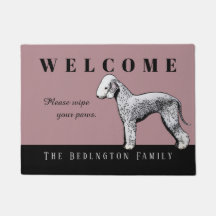Doormat customizável de Bedlington Terrier