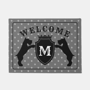Tapete Doormat customizável do Schnauzer diminuto