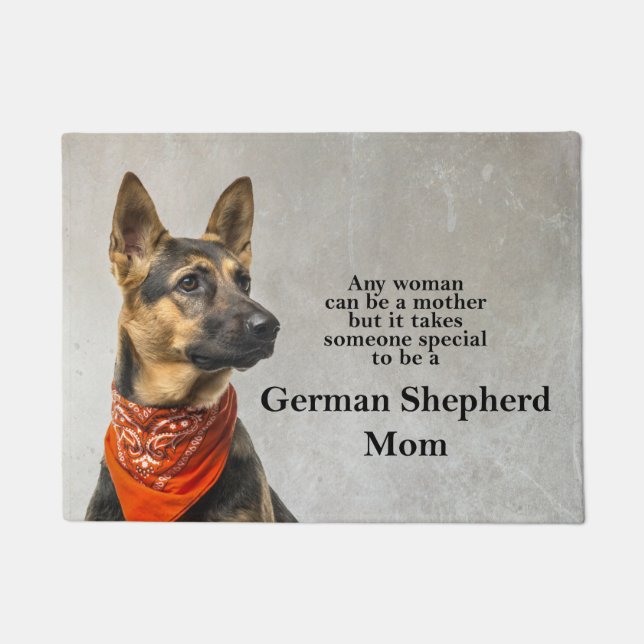 Tapete Doormat da mamã do german shepherd (Frente)