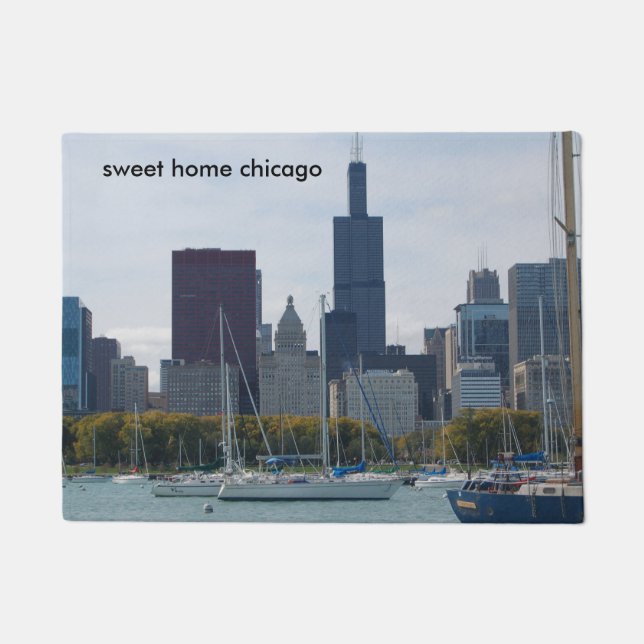 Tapete Doormat da skyline de Chicago (Frente)