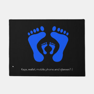 Tapete Doormat das pegadas com lembrete