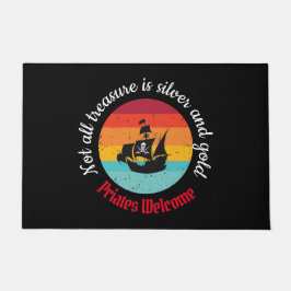 Tapete Doormat de Boas-vindas a um navio do Partido Pirat