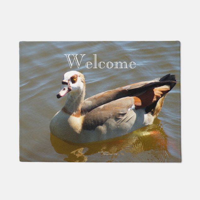 Tapete Doormat de Boas-vindas de pato Tropical (Frente)