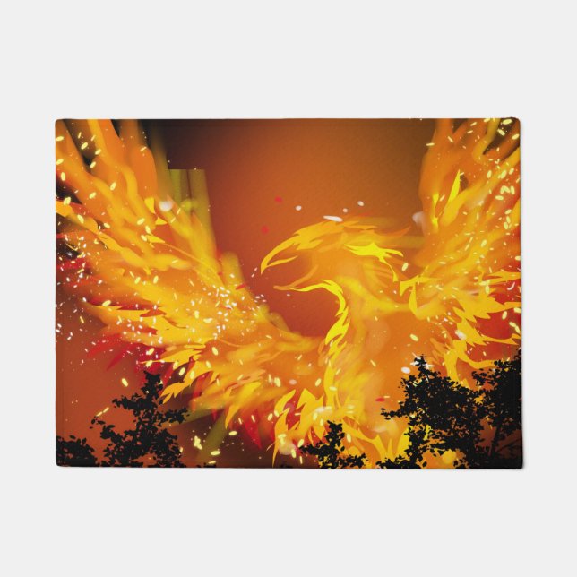 Tapete Doormat de Phoenix em vôo (Frente)