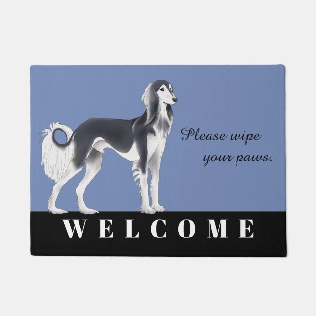 Tapete Doormat de Saluki (Frente)