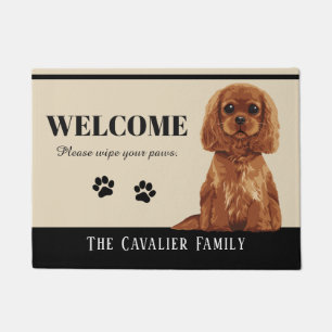 Tapete Doormat descuidado do Spaniel de rei Charles