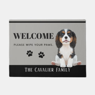Tapete Doormat descuidado do Spaniel de rei Charles
