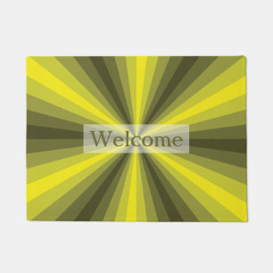 Tapete Doormat do amarelo da ilusão óptica