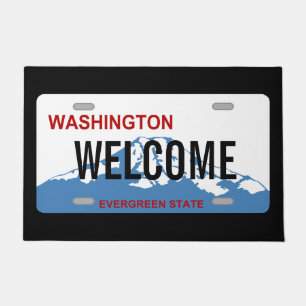 Tapete Doormat do costume da matrícula de Washington