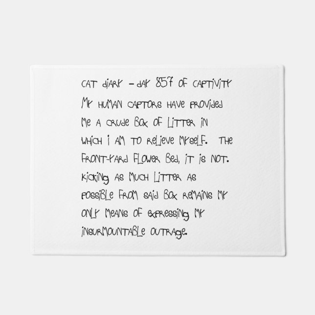 Tapete Doormat do diário do gato - dia 857 (Frente)
