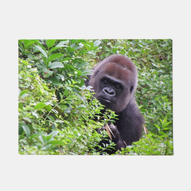 Tapete Doormat do gorila do peekaboo (Frente)