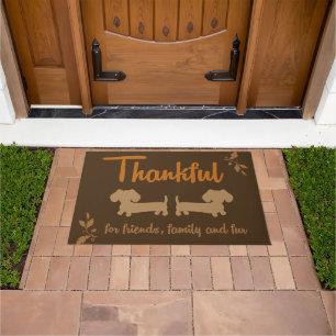 Tapete Doormat do outono do cão do Wiener do Dachshund d