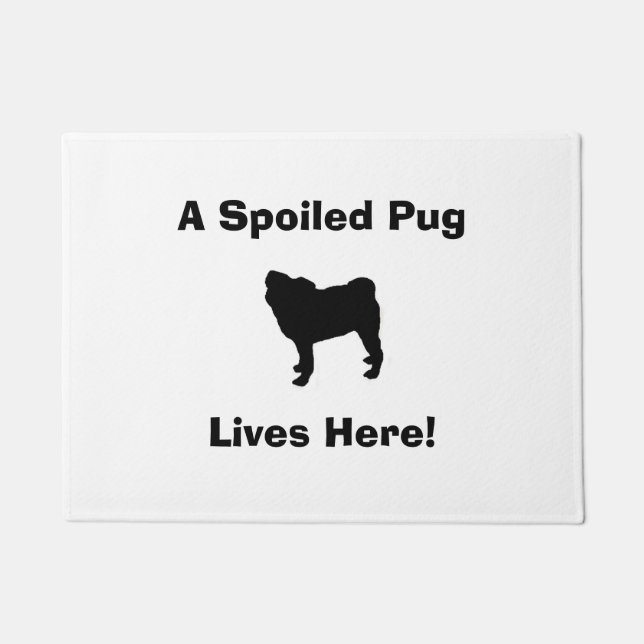 Tapete Doormat do "Pug" (Frente)