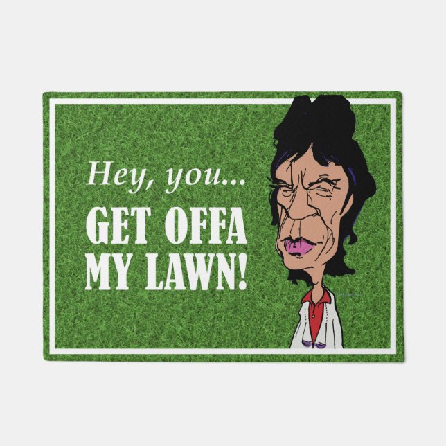 Tapete Doormat do rock and roll dos desenhos animados (Frente)