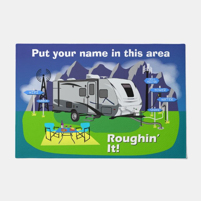 Tapete Doormat do rv similar ao vértice dos Coachmen Nano (Frente)