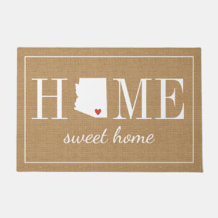 Tapete Doormat Home bem-vindo personalizado da juta da