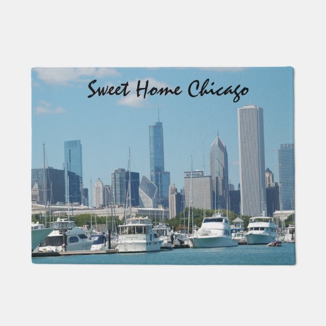 Tapete doormat home doce de Chicago (Frente)