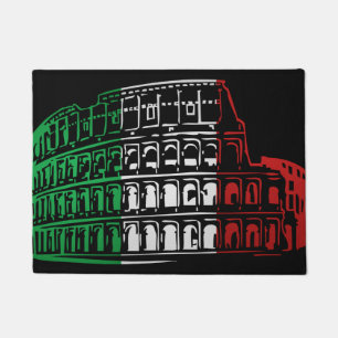 Tapete Doormat italiano da bandeira do coliseu de Roma