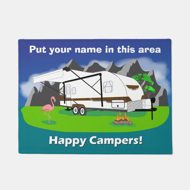 Tapete Doormat retro do reboque, eixo arborizado, duplo, (Frente)