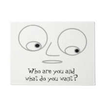 Doormat rude do design divertido da cara