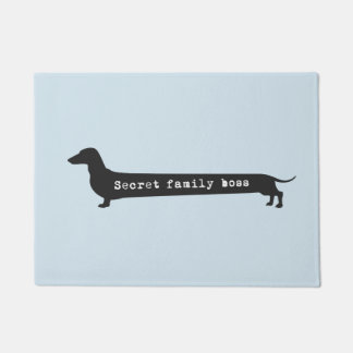 Tapete Doormat secreto da silhueta do chefe do Dachshund